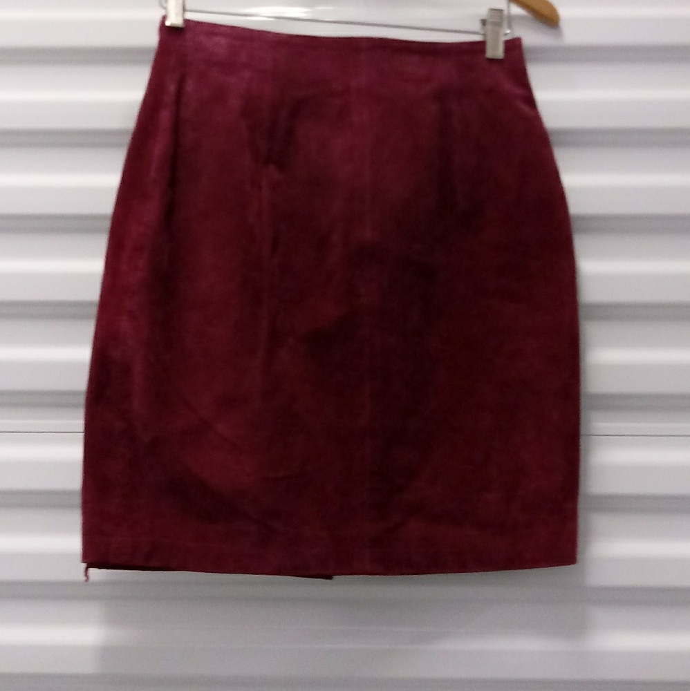 Leather By Gianni Purple Suede Mini Skirt Size 7/8